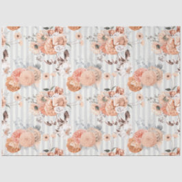 Peachy Floral Series Design 4 Seidenpapier