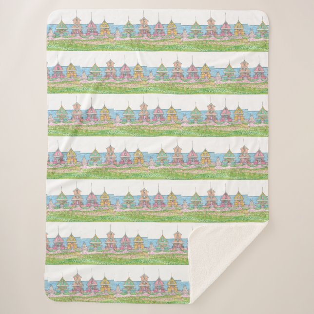 Peachy Hütten Sherpa Blanket Sherpadecke (Vorderseite)