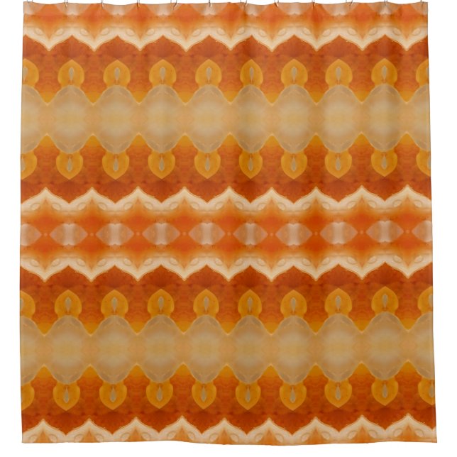 Peachy Ikat 6 Duschvorhang (Vorderseite)
