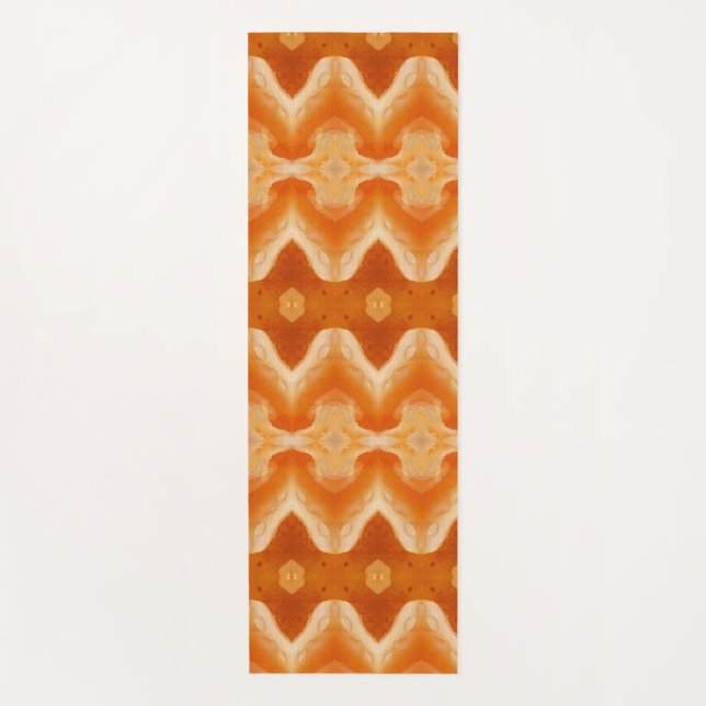 Peachy Ikat Too Yogamatte (Vorderseite)