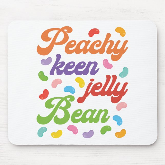 Peachy Keen Jelly Bean Easter Candy Retro Mousepad (Vorne)