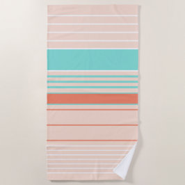 Peachy Keen mit einer Touch von grünem Strandtuch