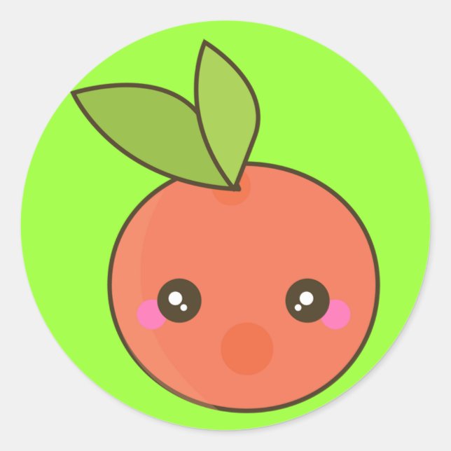 Peachy Keen Runder Aufkleber (Vorderseite)