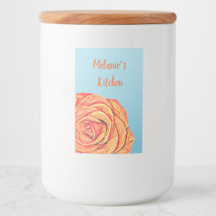 Peachy Mandarine Rose Lebensmitteletikett