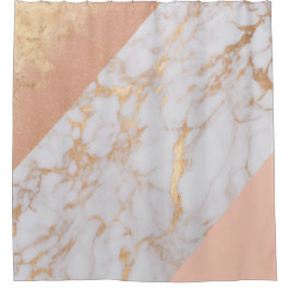 Peachy Marble Elegance Duschvorhang