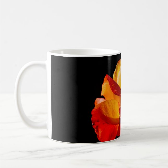 Peachy Orange Rose Kaffeetasse (Links)