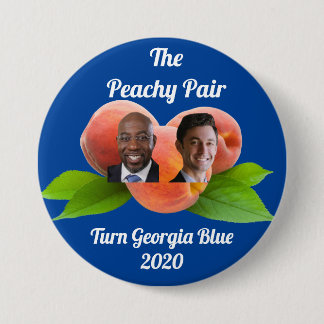 Peachy Pair Georgia 2020 - Senat - Warnock/Ossoff Button