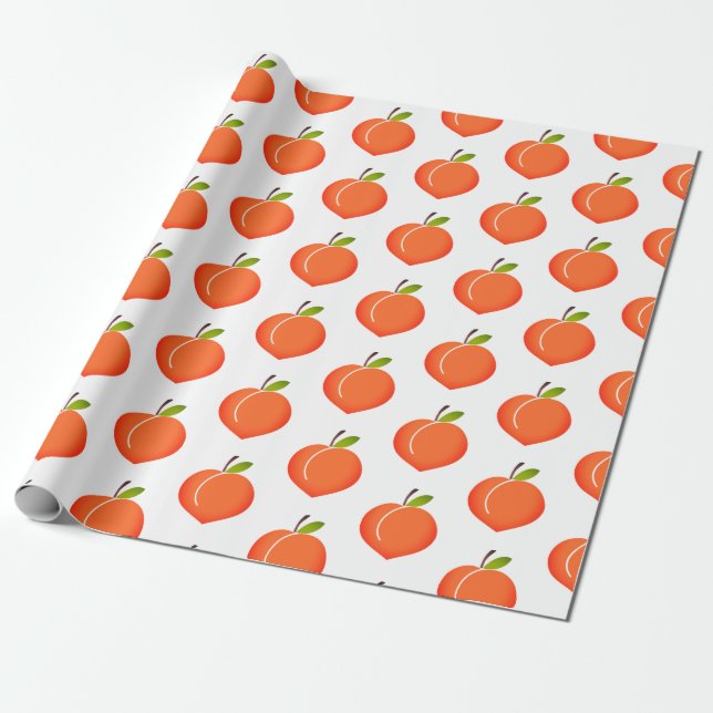 Peachy Peach Wrapping Paper Geschenkpapier (Ungerollt)