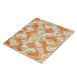 Peachy Petals Apricot Blossom Kaleidoskop Fliese