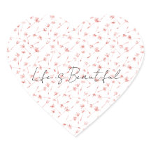 Peachy Pink Blush Bloral Glitzy Glitzer