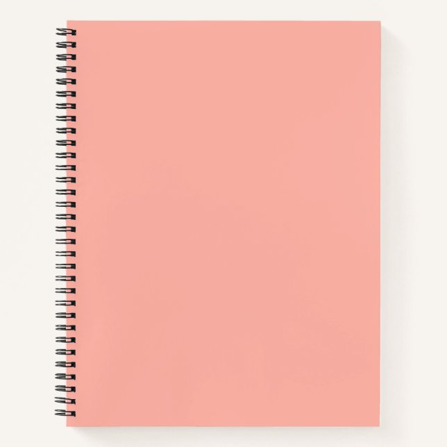 Peachy Pink Solid Color Notizbuch (Vorderseite)