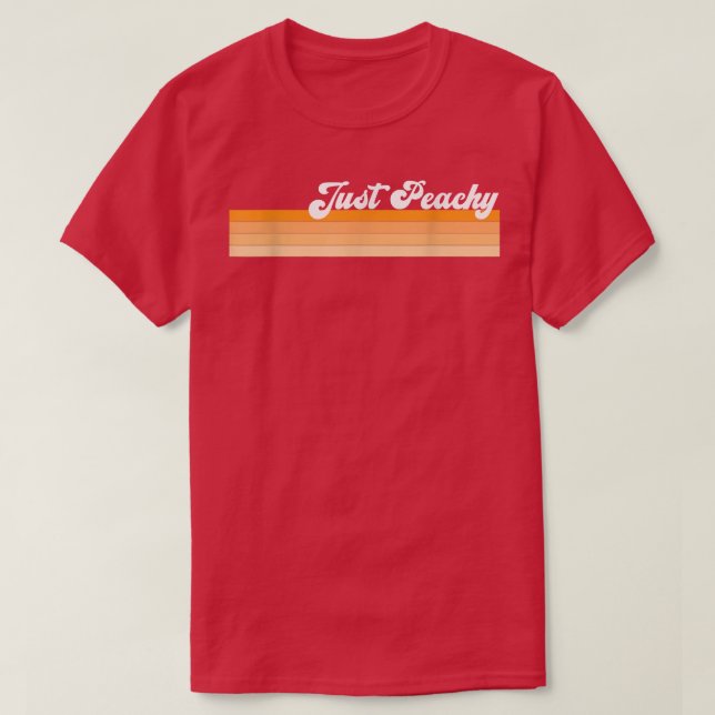 Peachy Summer 70er Georgia Peaches Frucht Hippie P T-Shirt (Design vorne)