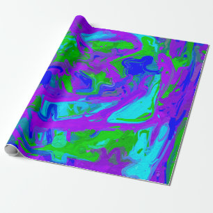 Peacock Abstrakte Wasserfarben Geschenkpapier