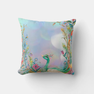 Peacock Accent Throw Pillow Kissen