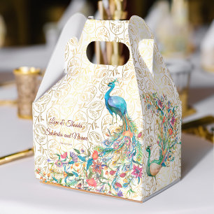 Peacock Arabian Muster indische Gastgeschenk Hochz Geschenkschachtel