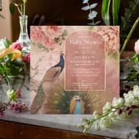 Peacock Arch Blush Pink Peony Blume Baby Dusche