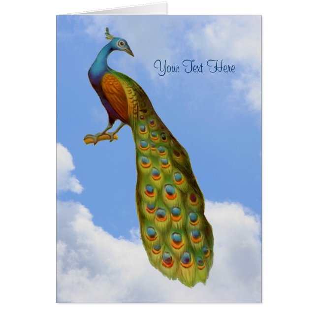 Peacock Art Animal Card (Vorne)