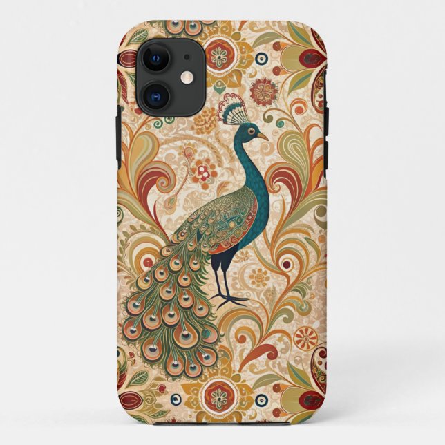 Peacock Art Morris Style Case-Mate iPhone Hülle (Rückseite)