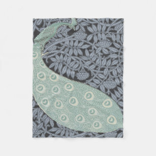 Peacock Art Nouveau Bird Classic Fleecedecke