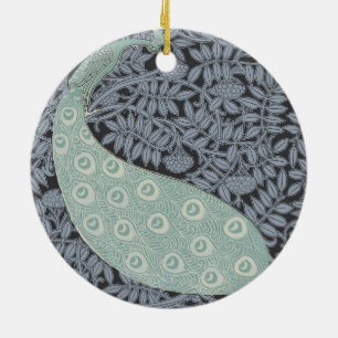 Peacock Art Nouveau Bird Classic Keramik Ornament