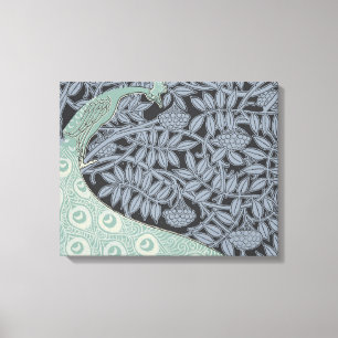 Peacock Art Nouveau Bird Classic Leinwanddruck