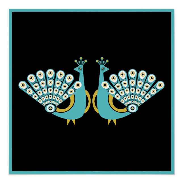 Peacock Art Zuhause Zubehör Poster (Vorderseite)