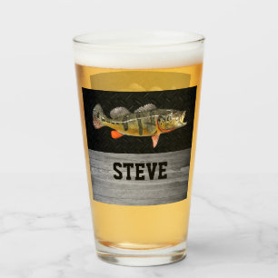 Peacock Bass Fishing Beer Angler Fischer Männer Glas