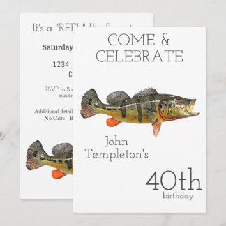 Peacock Bass Fishing Erwachsene Männer Geburtstag Einladung