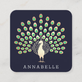 Peacock Beauty und Mode Quadratische Visitenkarte