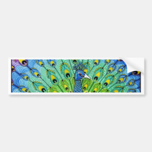 Peacock bird animation autoaufkleber