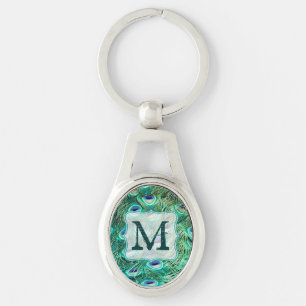 Peacock Bird Feeling Aquamarin Türkis Vint Schlüss Schlüsselanhänger