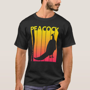 Peacock Bird Retro-Kostüm T-Shirt