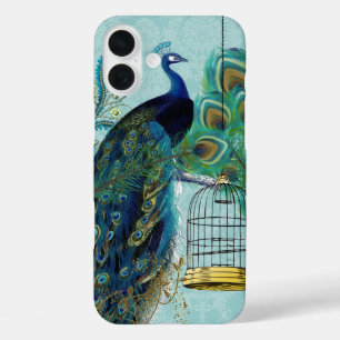 Peacock Birdcage Damask iPhone 16 Plus Hülle