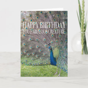 Peacock Birthday Card Karte