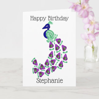 Peacock Birthday Karte