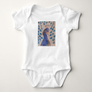 Peacock Blue Baby Strampler