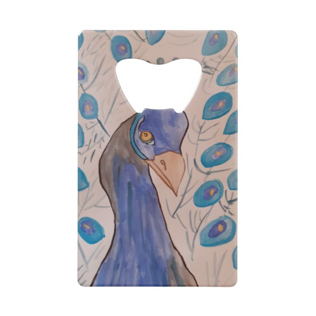 Peacock Blue Flasche Opener Geldbeutel Flaschenöffner (Vorderseite)