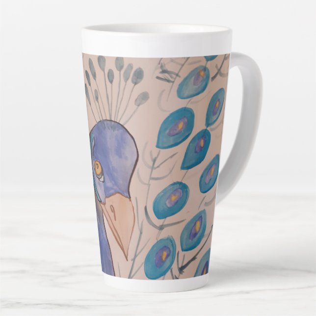 Peacock Blue Latte-Tasse Milchtasse (Rechte Ecke)