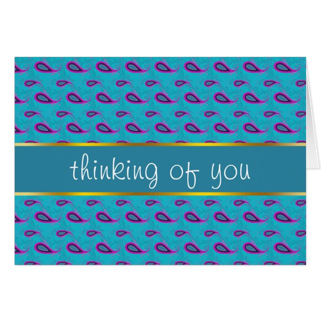 Peacock Blue Paisley (Vorderseite (Horizontal))