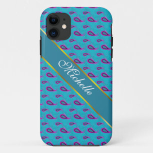 Peacock Blue Paisley Case-Mate iPhone Hülle