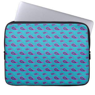 Peacock Blue Paisley Laptopschutzhülle