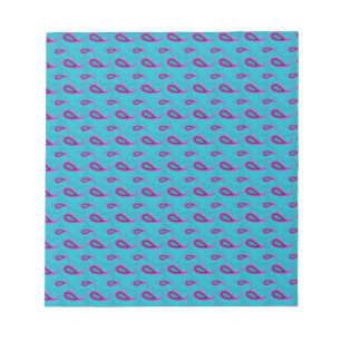 Peacock Blue Paisley Notizblock