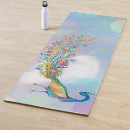 Peacock Blue Pink Yoga Mat Yogamatte