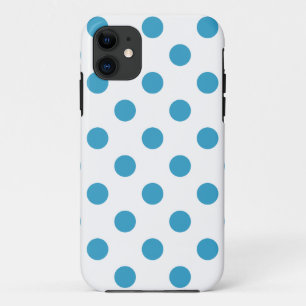 Peacock Blue Polka Dots Circles Case-Mate iPhone Hülle