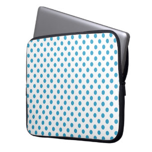 Peacock Blue Polka Dots Circles Laptopschutzhülle