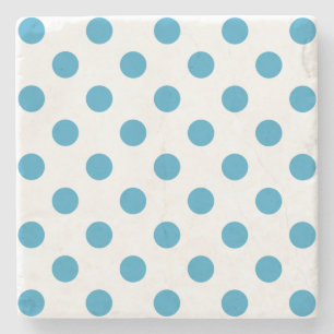 Peacock Blue Polka Dots Circles Steinuntersetzer