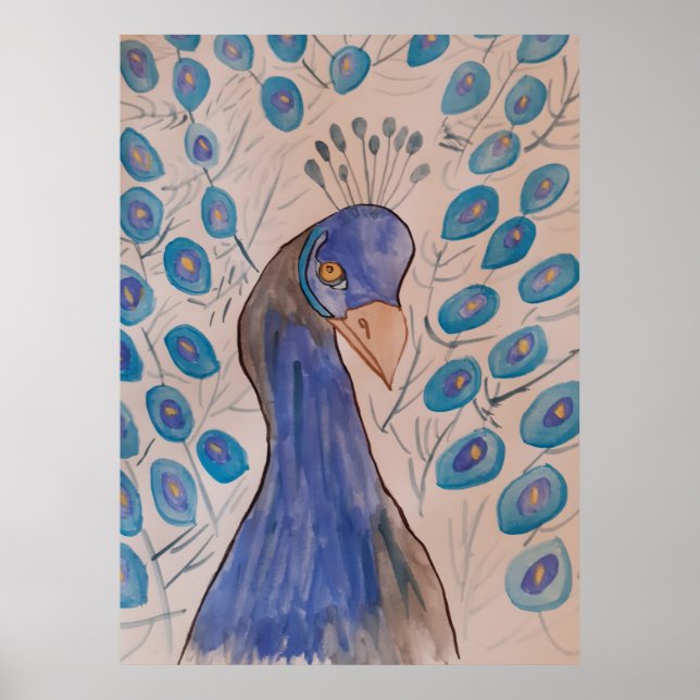 Peacock Blue Poster (Vorne)