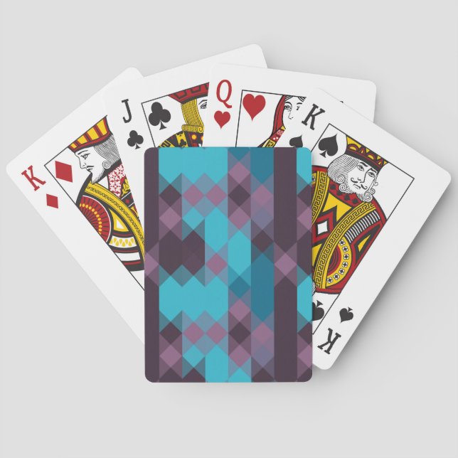 peacock blue, purple, topaz blue and thunder spielkarten (Rückseite)