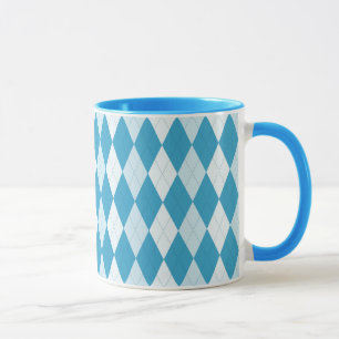 Peacock Blue Raute Kleine Diamantform Tasse
