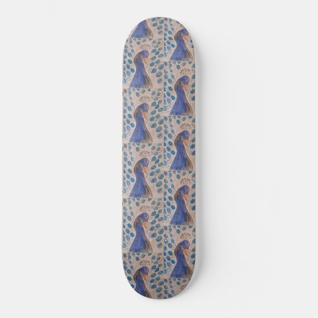 Peacock Blue Skateboard (Vorderseite)